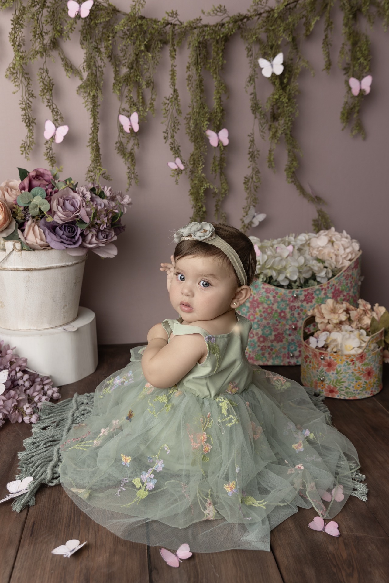 Monthly baby photography Guadalajara Mexico